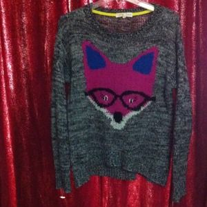 Oversized fox sweater
