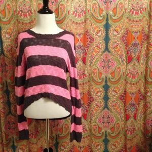  Urban Outfitters HIGH/LOW STRIPED SWEATER