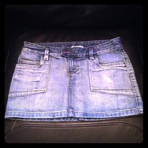 billabong jean mini skirt