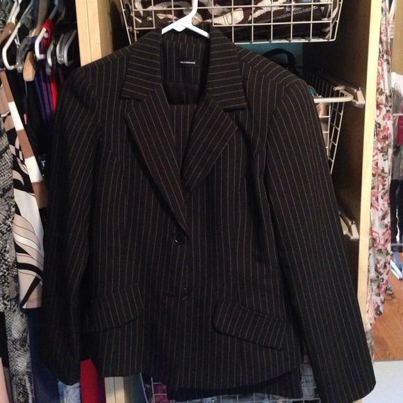 Pinstripe business suit