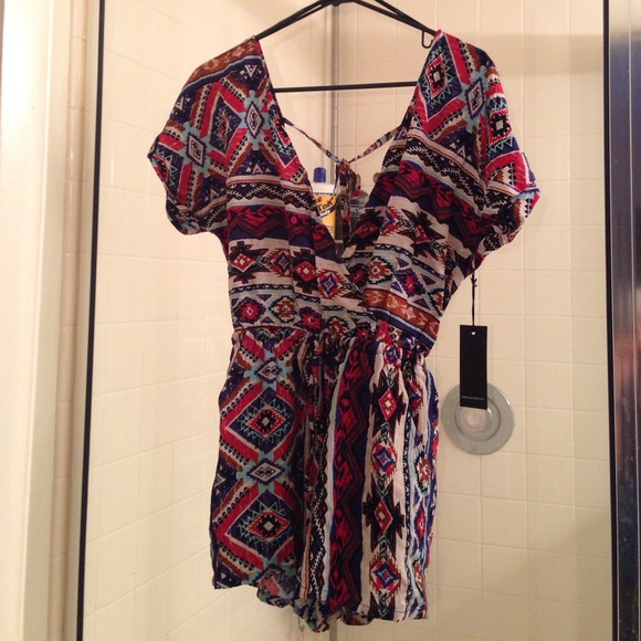 Aztec print romper (3X$30)