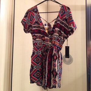 Aztec print romper (3X$30)