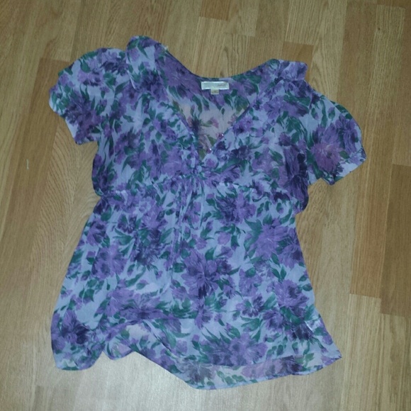 Purple floral top