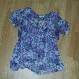 Purple floral top