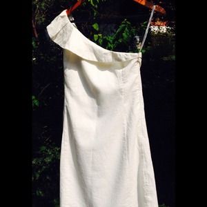 One Shoulder Elegant White Dress