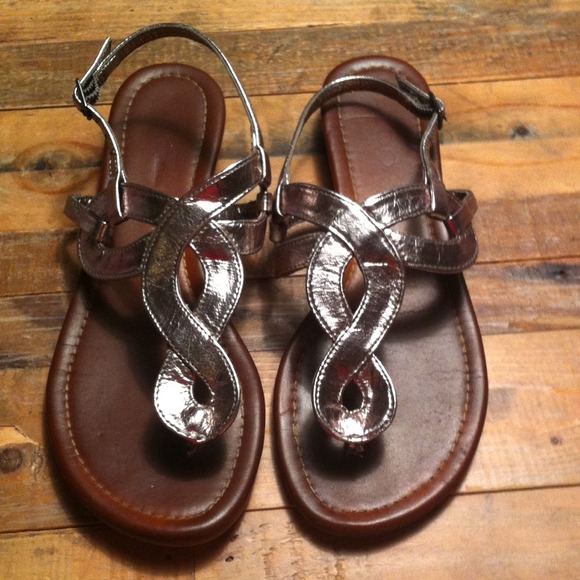 Aldo Pewter Sandals