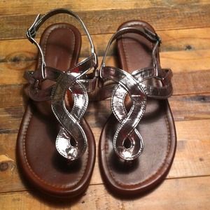 Aldo Pewter Sandals