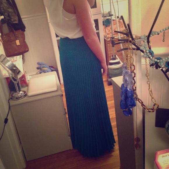 Pleated Maxi Skirt