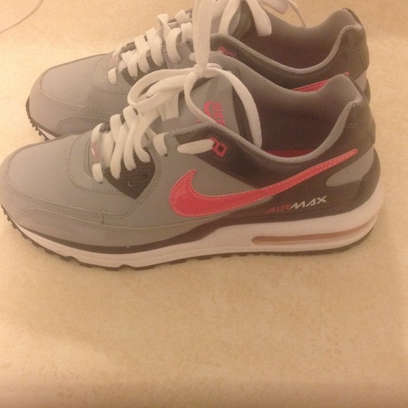 Gray white and coral nike AirMax