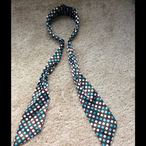 Brown Satin headband with tie