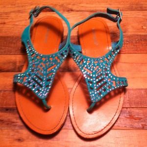 Bamboo Turquoise Sandals