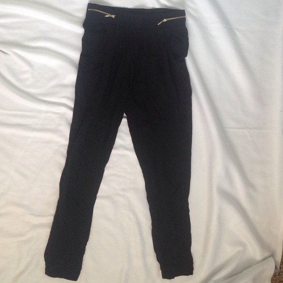 High Waisted Black Joggers