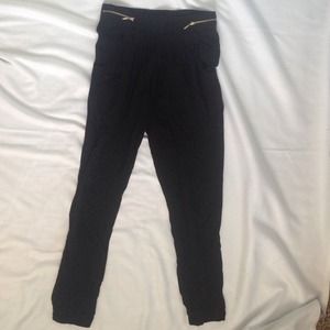 High Waisted Black Joggers