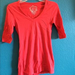 Elbow Sleeve Red Top