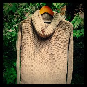 Cowl Neck Tan Sweater