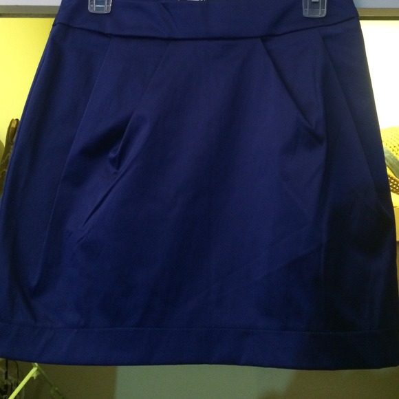 Royal blue mini skirt