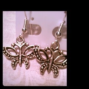 Butterfly earrings w/ 925 stamped silver posts