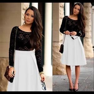 Gorgeous White Midi Skirt