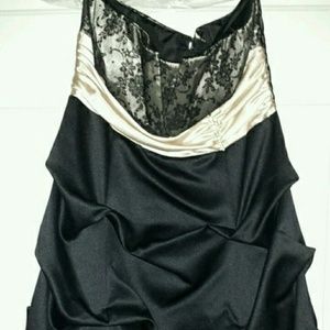 Black and champagne dress