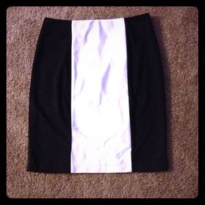 Black and white pencil skirt