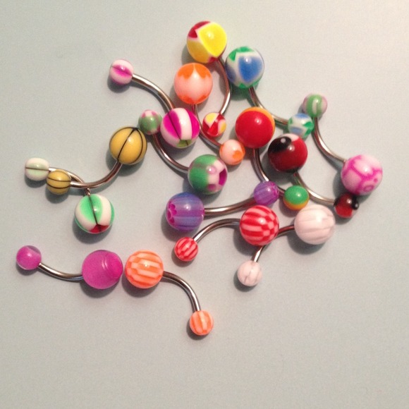 belly button ring lot