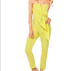Sweetheart Bust Side Tie Jumper in Lemon