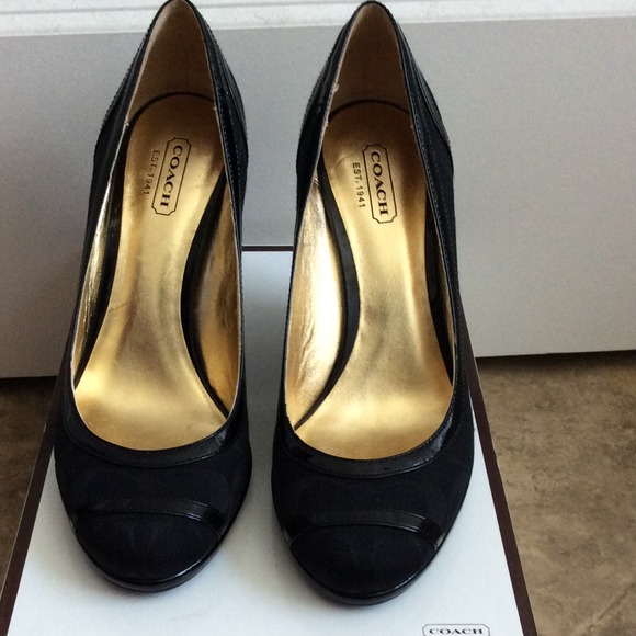 Coach Black Wedges - Picture 1 of 4