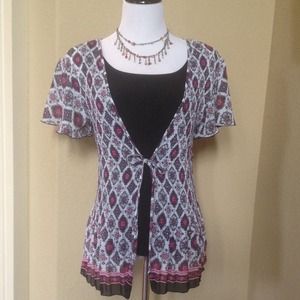 Flutter sleeve top w/matching tank