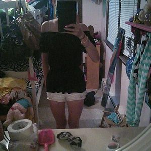 Black ruffled nice top