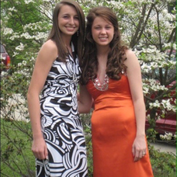 Orange prom dress