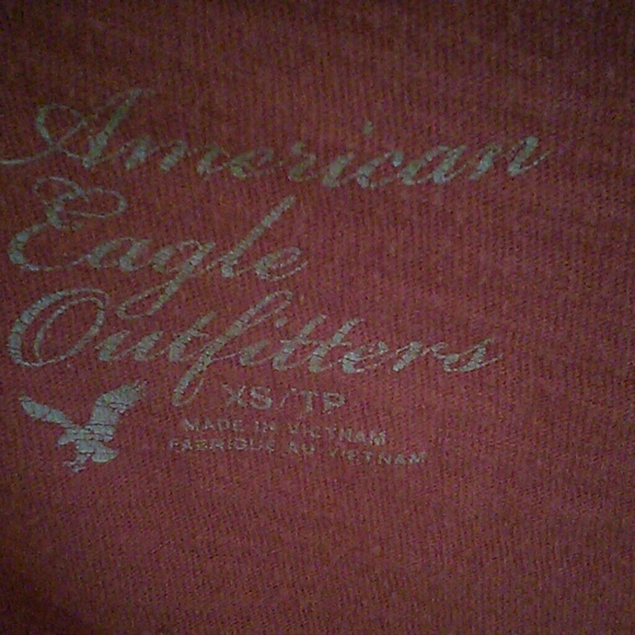 Peach colored american eagle v neck shirt. - Picture 3 of 3