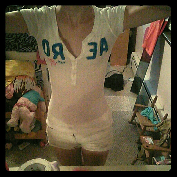 White button down tee - Picture 1 of 3