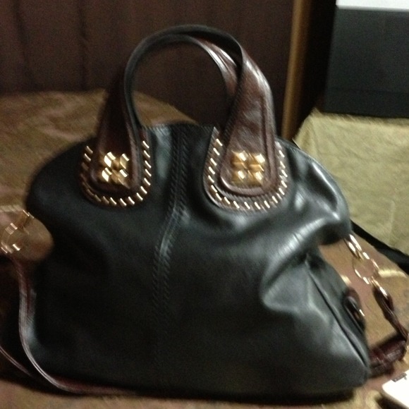 Black leather handbag.  REDUCED