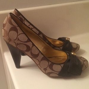 Monogrammed Coach Heels