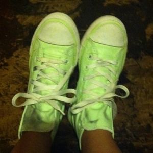 Green glow in the dark converse :)