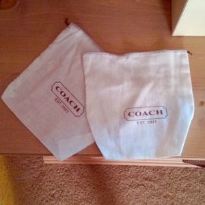 2 Coach small dust bags