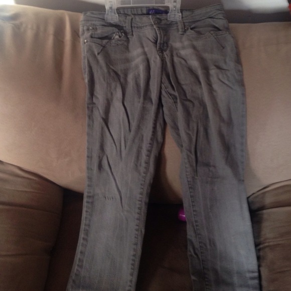 Gray skinny jeans