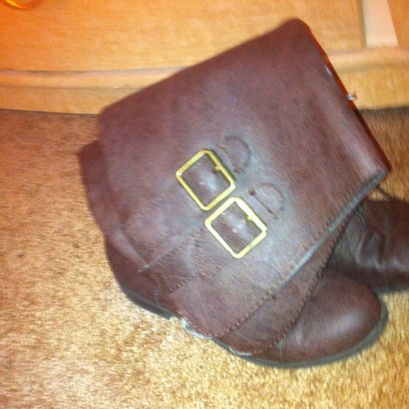 Tall brown boots!