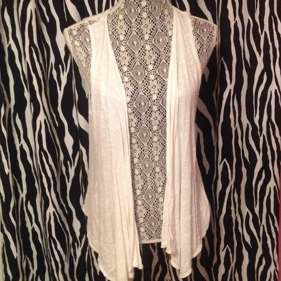 White strapless cardigan