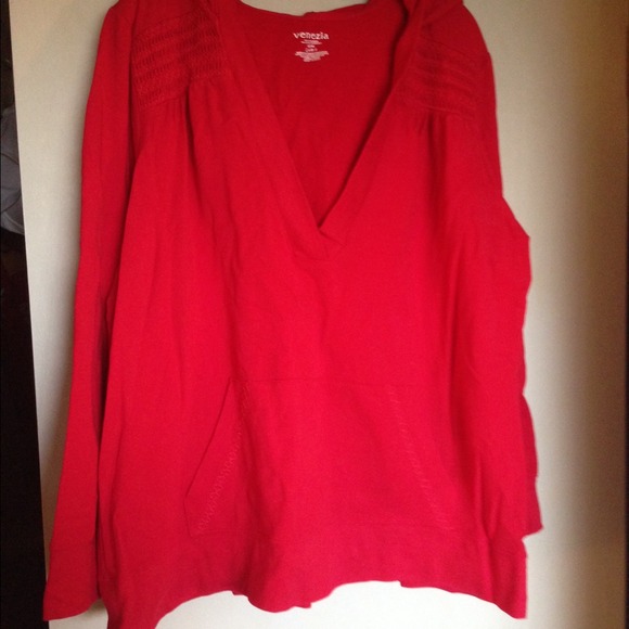 Lane Bryant red hoodie & brown jacket bundle