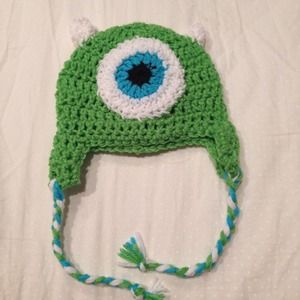 Mike the monster hat (handmade)