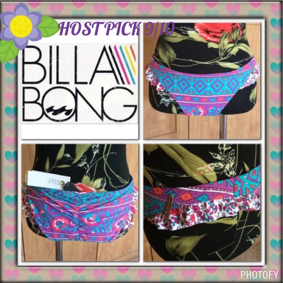 🎉🎉HP 9/10🎉🎉 🆕 BILLABONG RUCHED BIKINI BOTTOMS