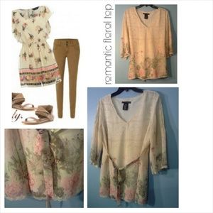 -SOLD - Romantic flower top or tunic