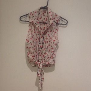 Cherry Printed Top
