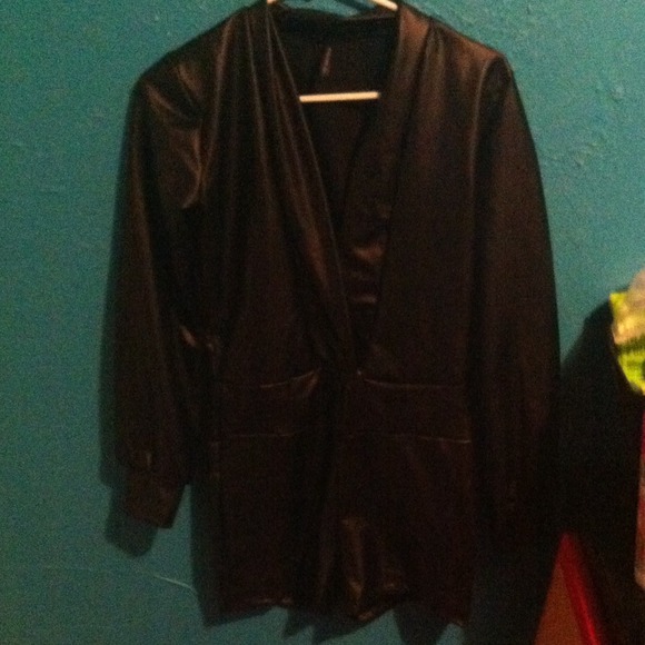 Pleather romper