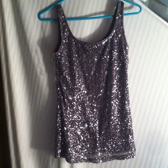 Laughing voyage sequin tank