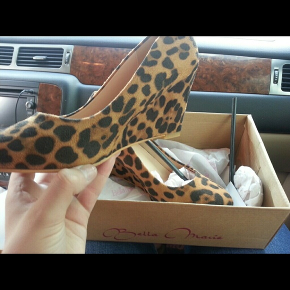 Leopard print wedges