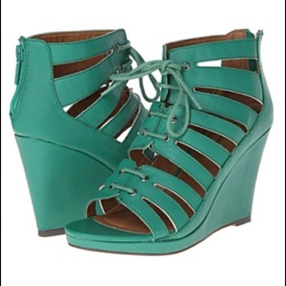 NEW lace up wedges