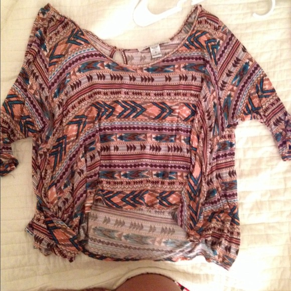 American rag half sleeve crop top