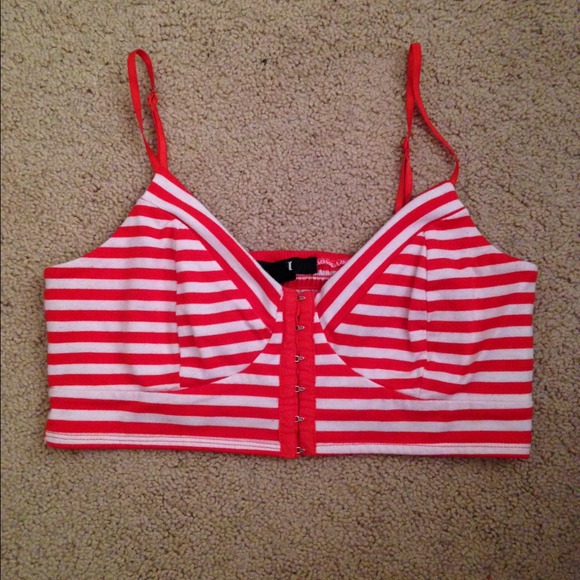Forever 21 striped crop top